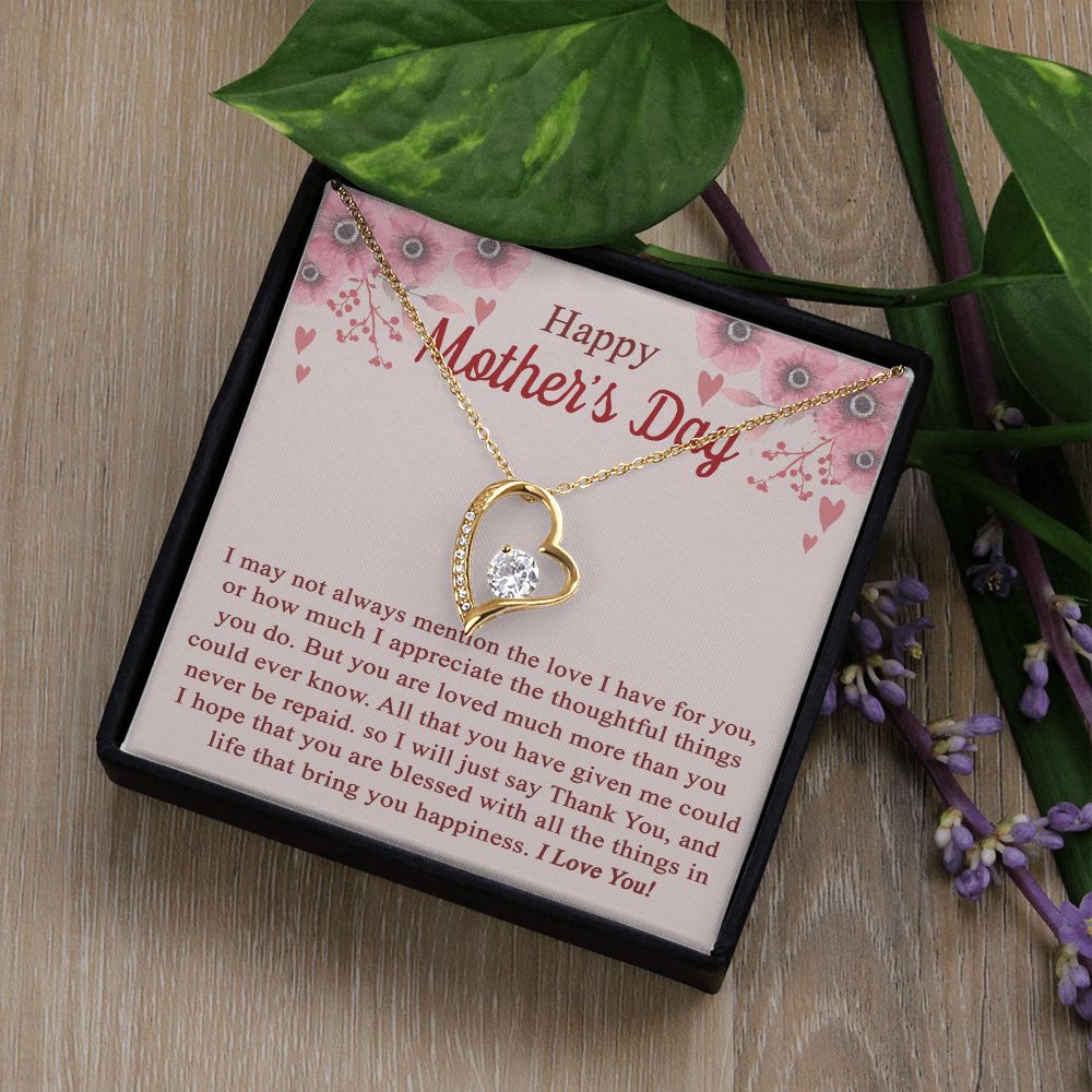vTo My Mom Angel Mother Necklace Pendant Gift From Daughter Or Son With Message Card Gift For Mom Forever Love Necklace