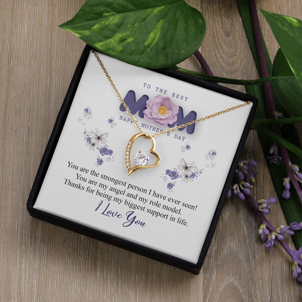 To The Best Mom Necklace, Best Mom Gifts, Mothers Day Gifts, Birthday Gift For Mom Forever Love Necklace