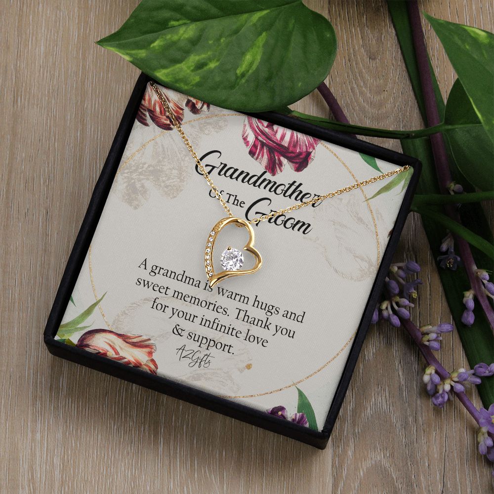 To My Grandmother Necklace, Gift for Grandmother Necklace, Mothers Day Gift For Grandma Nana, Grandma Jewelry From Grandchildren GrandKids , Jewelry Box Gift For Grandma Grandmother1 Forever Love Necklace