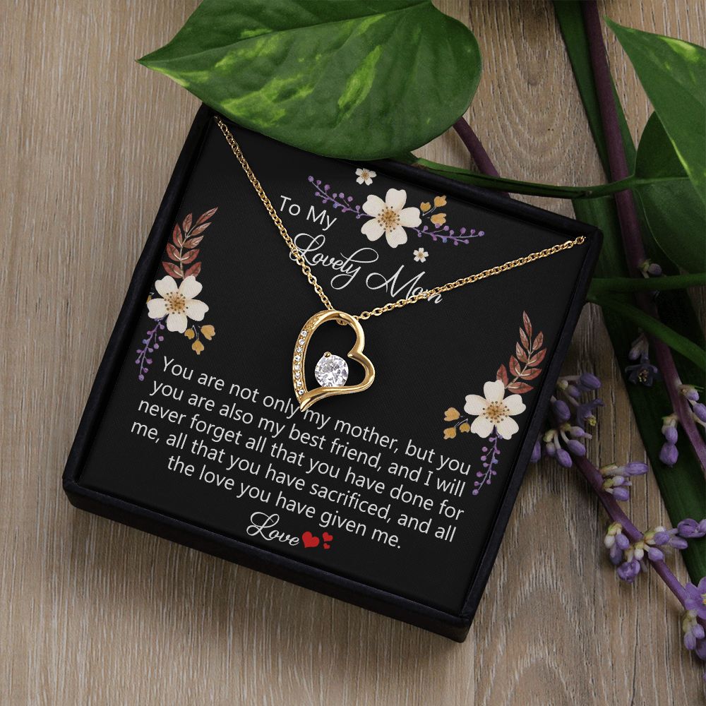 To My Mom Necklace, Gift For Mom, Mother's Day Gift from Daughter, Mom Jewelry Gift for Mothers Day, Birthday Gift for Mother, Moms Gift from Daughter Son, Necklace for Mom Mother15 Forever Love Necklace