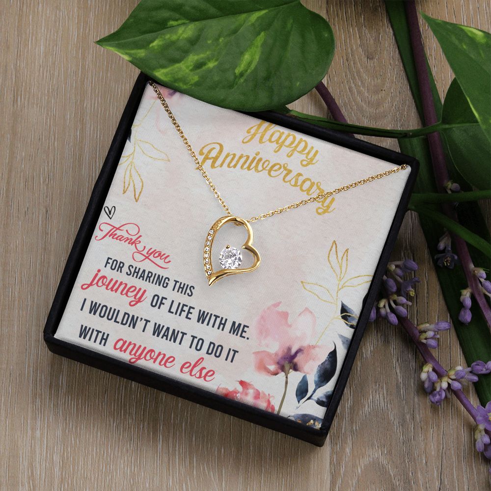 To My Wife Necklace, Wedding Anniversary Jewelry For Women, Necklace For Wife from Husband, Gift For Wife Birthday Gifts From Husband Necklace, Jewelry With Message Card In A Gift Box9 Forever Love Necklace