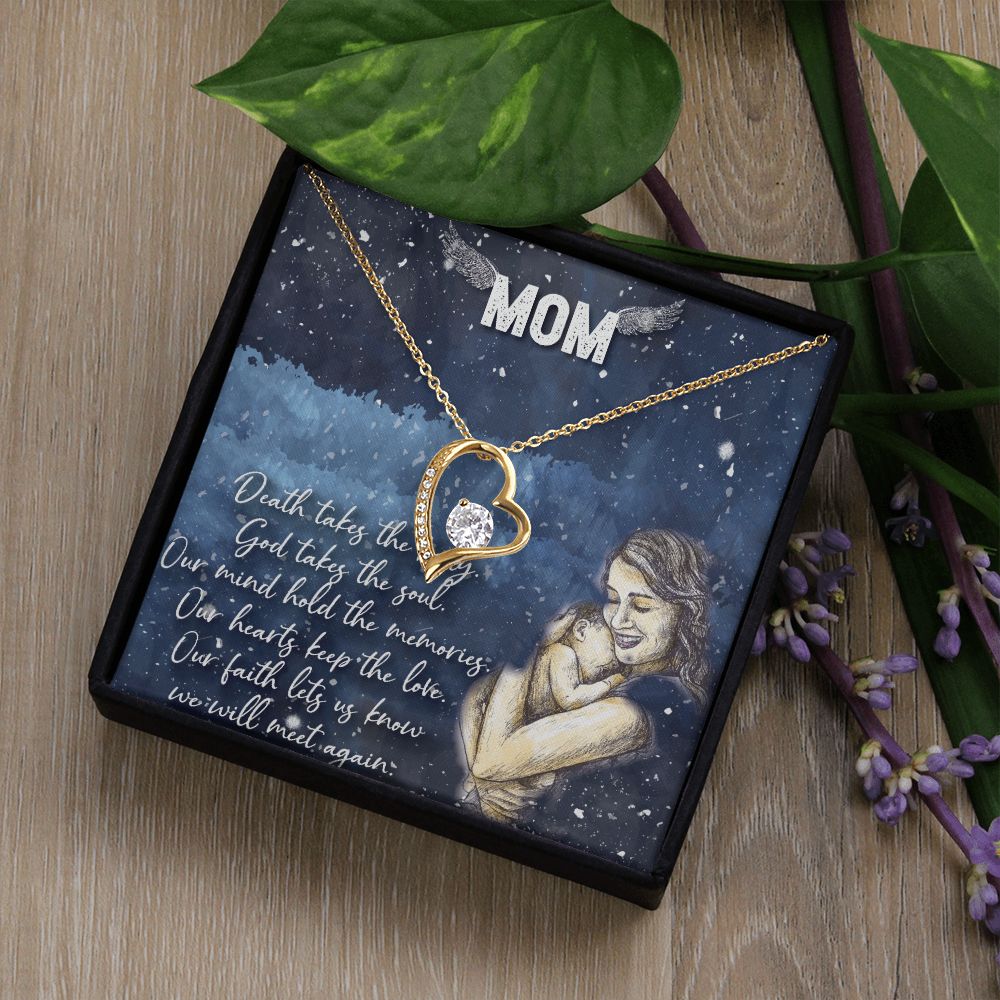 To My Mom Necklace Pendant Gift From Daughter Your Faith Lets Us Know With Message Card Gift For Mom Forever Love Necklace