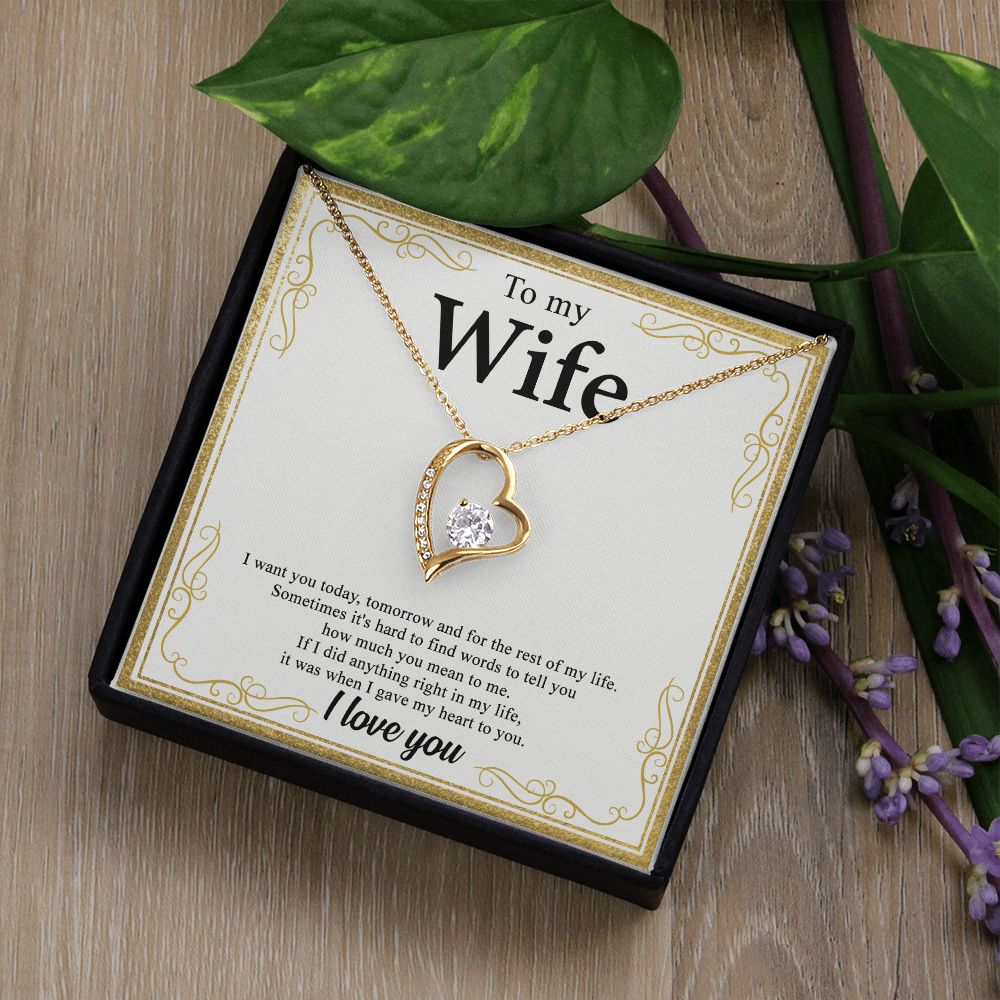 To My Wife Alluring Love Necklace Gift for Wife Valentines Day Gift for Her Forever Love Necklace