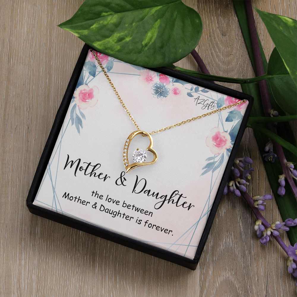 Mom Necklace Gifts for Mom from Daughter to Mom Gifts for Mothers Day from Daughter, To My Mom Necklace from Daughter to Mom Birthday Gifts Necklace with Message Card and Gift Box Forever Love Necklace