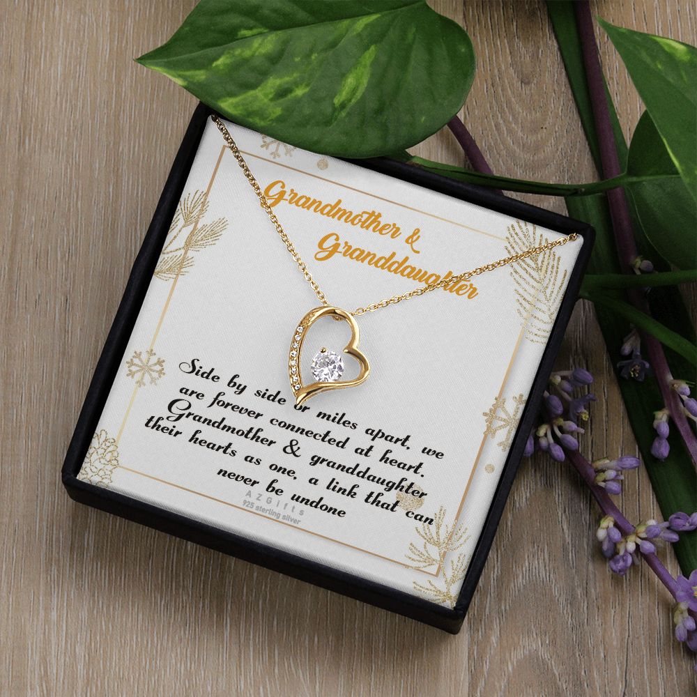 To My Grandma Necklace, Gift for Grandmother Necklace, Mothers Day Gift For Grandma Nana, Grandma Jewelry From Grandchildren GrandKids , Jewelry Box Gift For Grandma Grandmother14 Forever Love Necklace