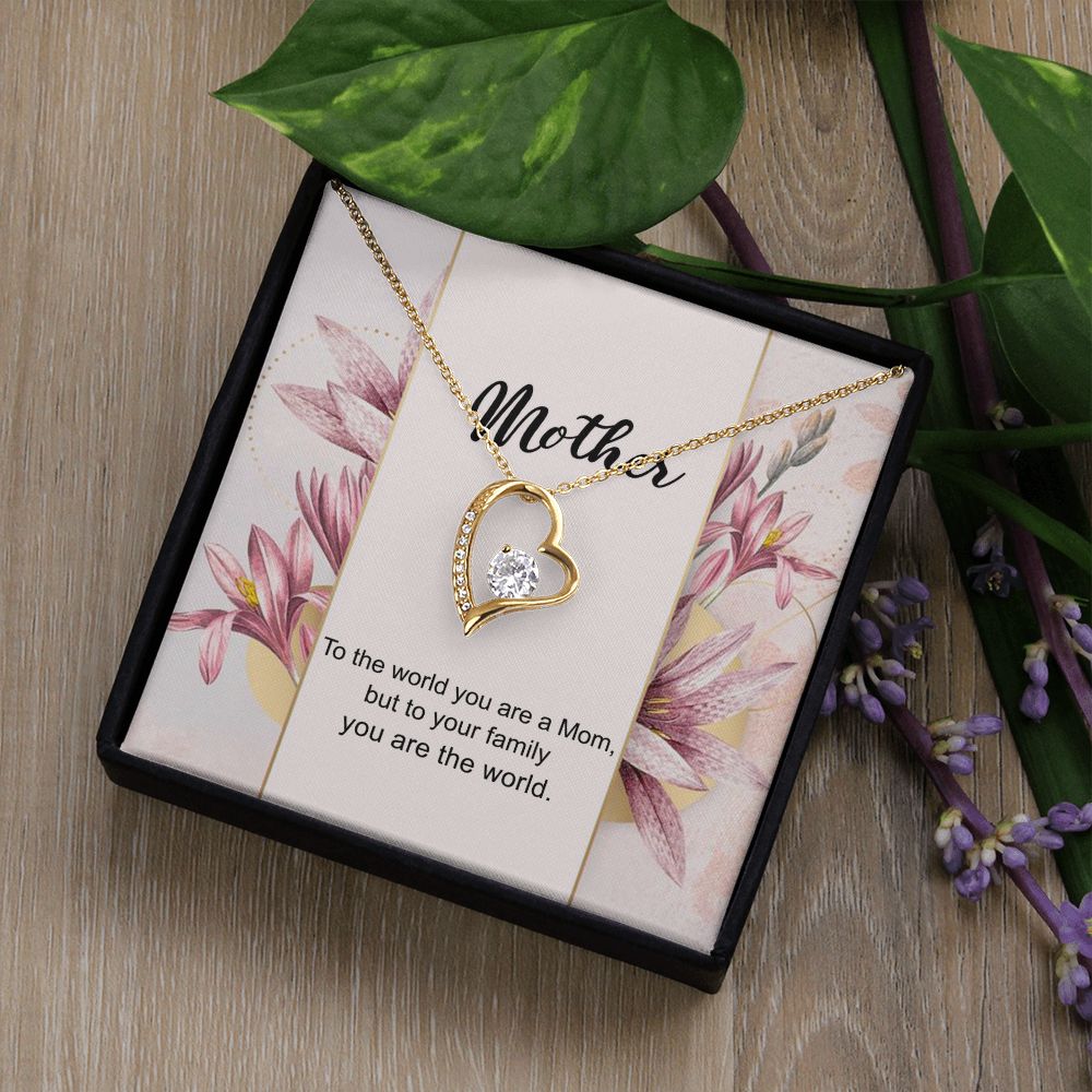 Mom Necklace Gifts for Mom from Daughter to Mom Gifts for Mothers Day from Daughter, To My Mom Necklace from Daughter to Mom Birthday Gifts Necklace with Message Card and Gift Box7 Forever Love Necklace