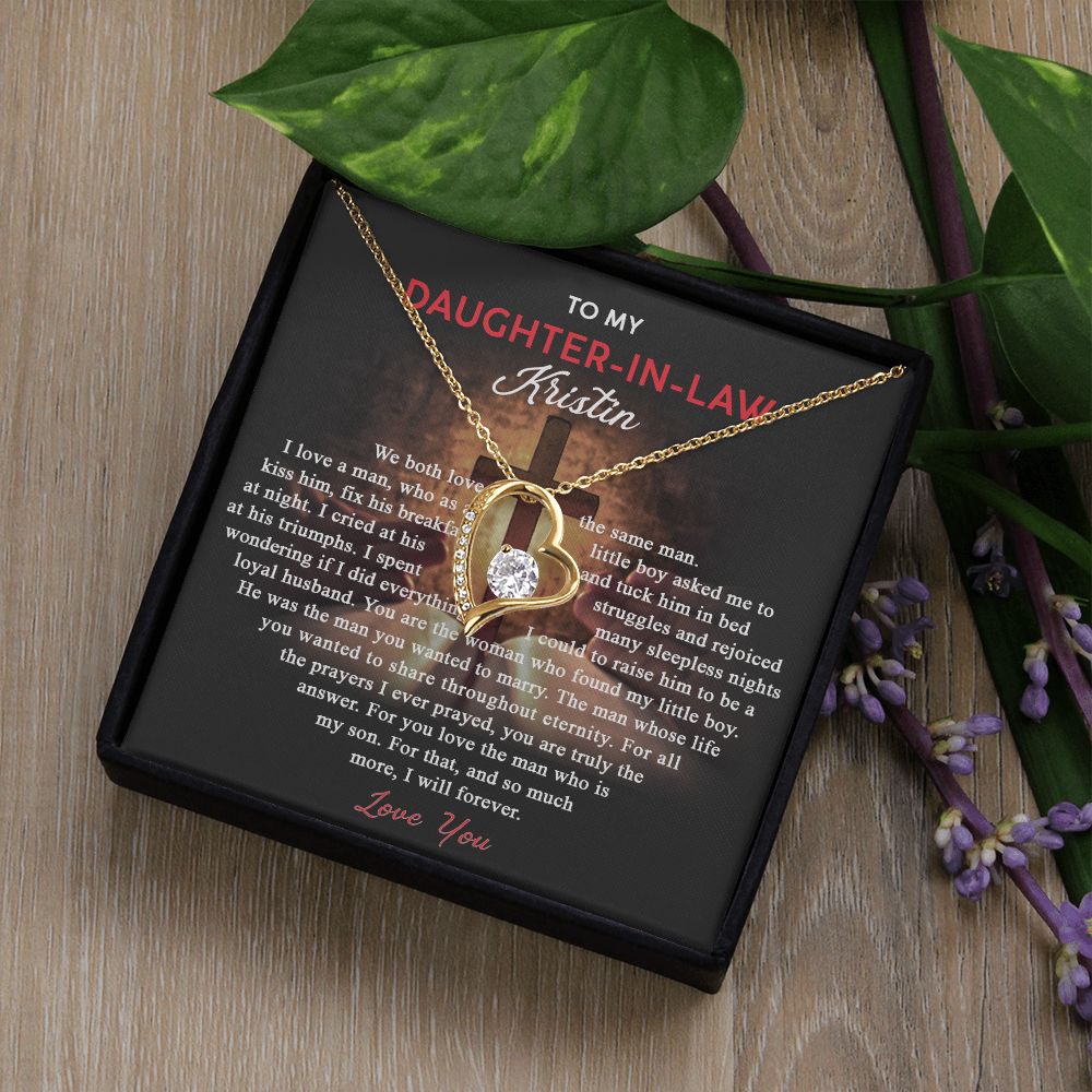 Daughter In Law Gifts Ideas, Daughter In Law Necklace, Gifts For Future Daughter In Law, Daughter In Law Birthday Gifts, Daughter-in-law Gifts From Mother In Law, Birthday Gifts For Daughter8 Forever Love Necklace