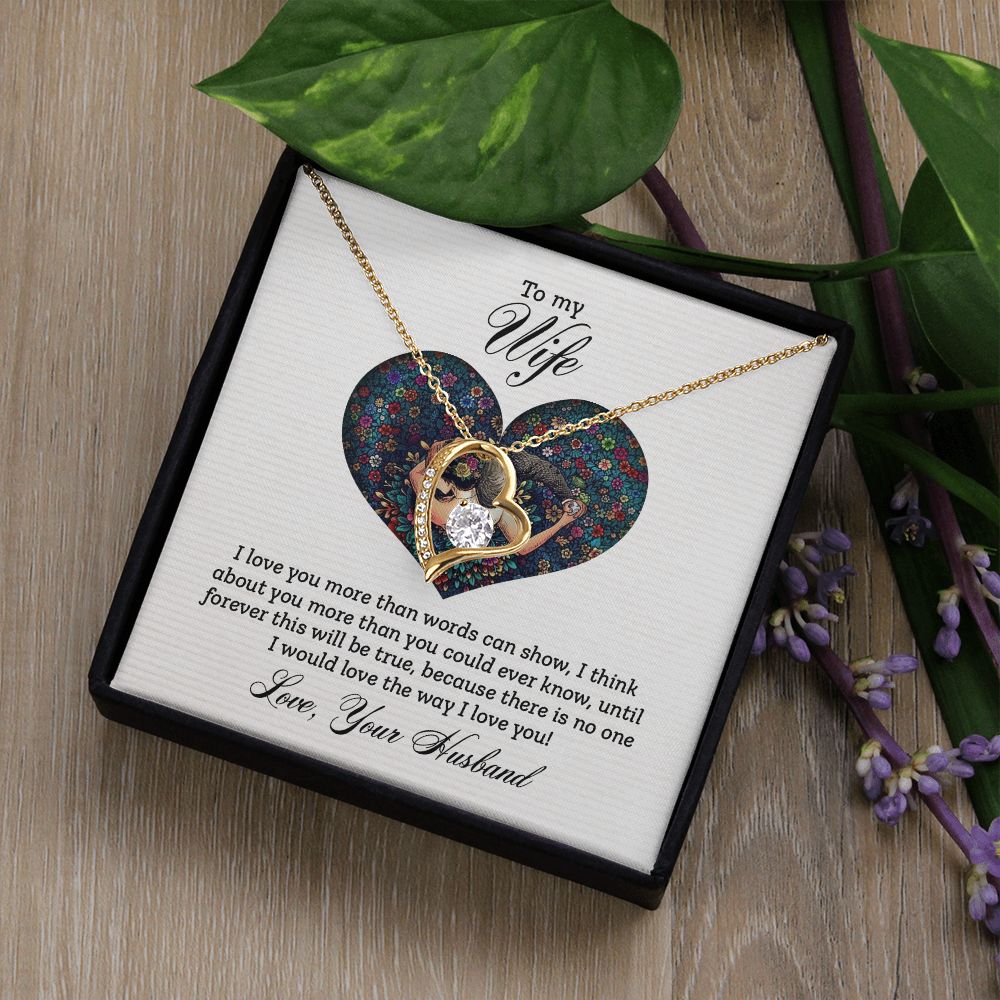 Birthday Gifts For Wife, Necklace Gifts For Wife From Husband, To My Wife Jewelry For Women , To My Wife Necklace  from Husband Wedding Anniversary Present For Wife, Beautiful Wife Jewelry Christmas23 Forever Love Necklace