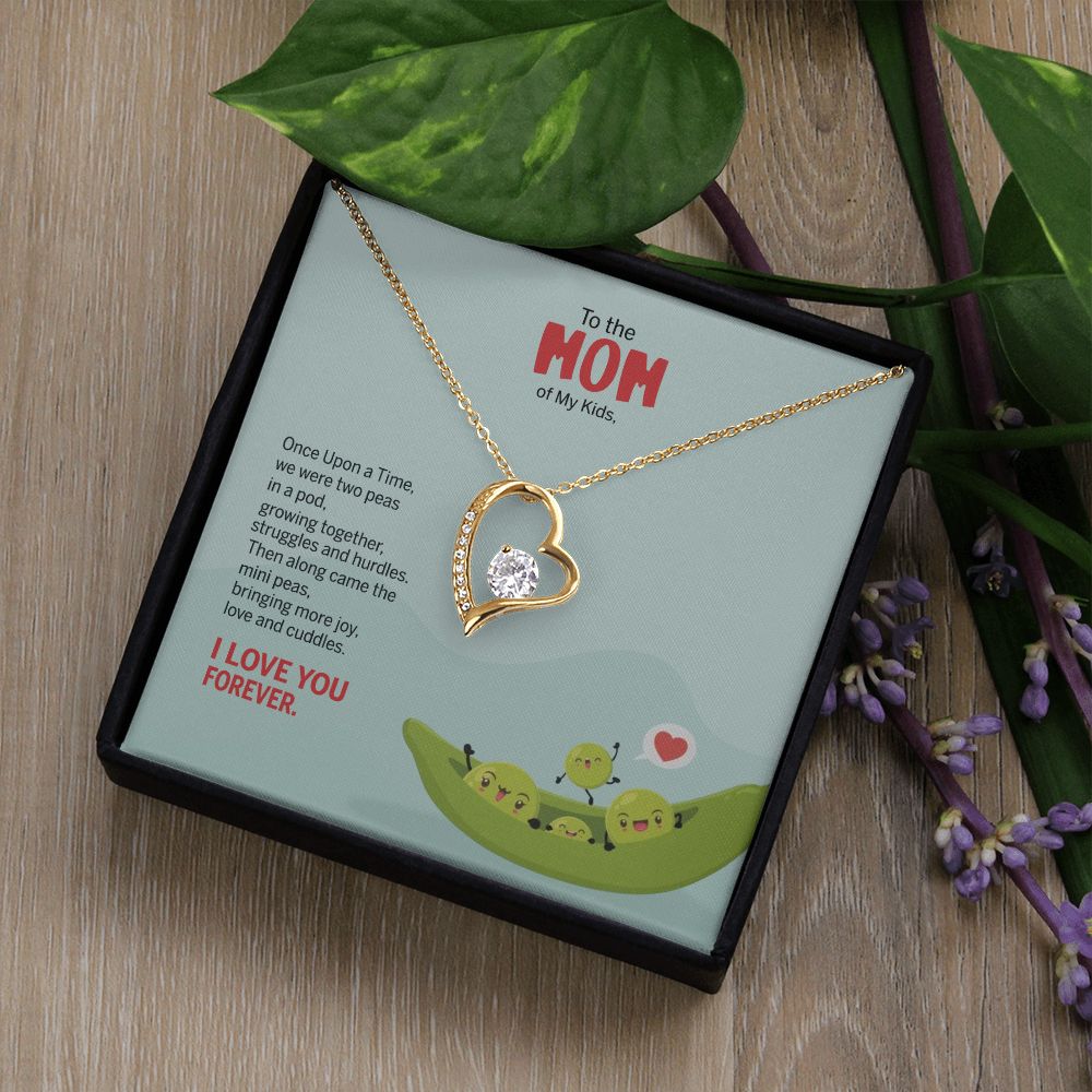To My Mom Peas Pod Necklace From Kids, Gift For Mom On Mother's Day Jewelry Mom Forever Love Necklace