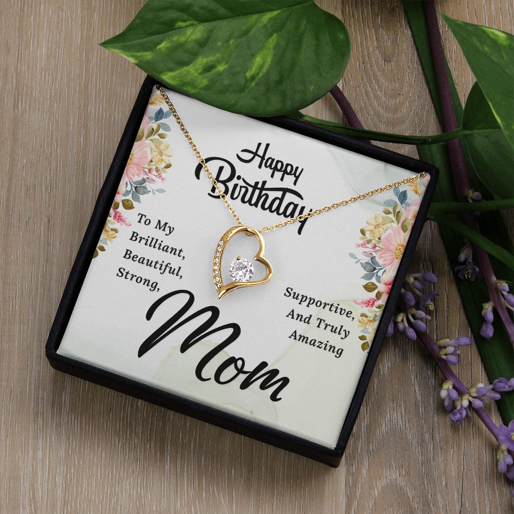 Mom Necklace Gifts for Mom from Daughter to Mom Gifts for Mothers Day from Daughter, To My Mom Necklace from Daughter to Mom Birthday Gifts Necklace with Message Card and Gift Box2229 Forever Love Necklace