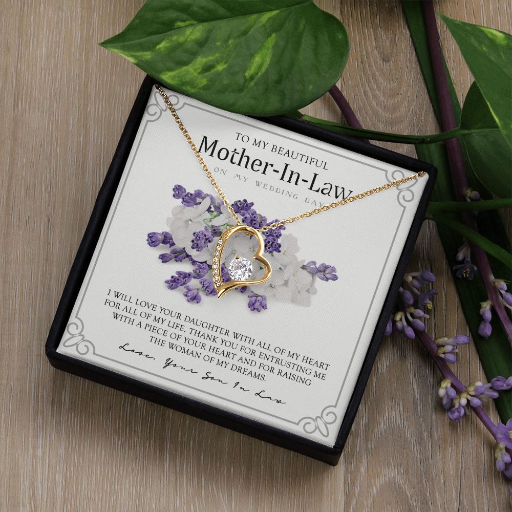 Mother in Law Necklace, Jewelry for Women, Future Mother in Law Gifts from Daughter in Law, Mother of Bride Gifts For Mother in Law, Birthday Gifts For Mother In Law From Daughter In Law9 Forever Love Necklace