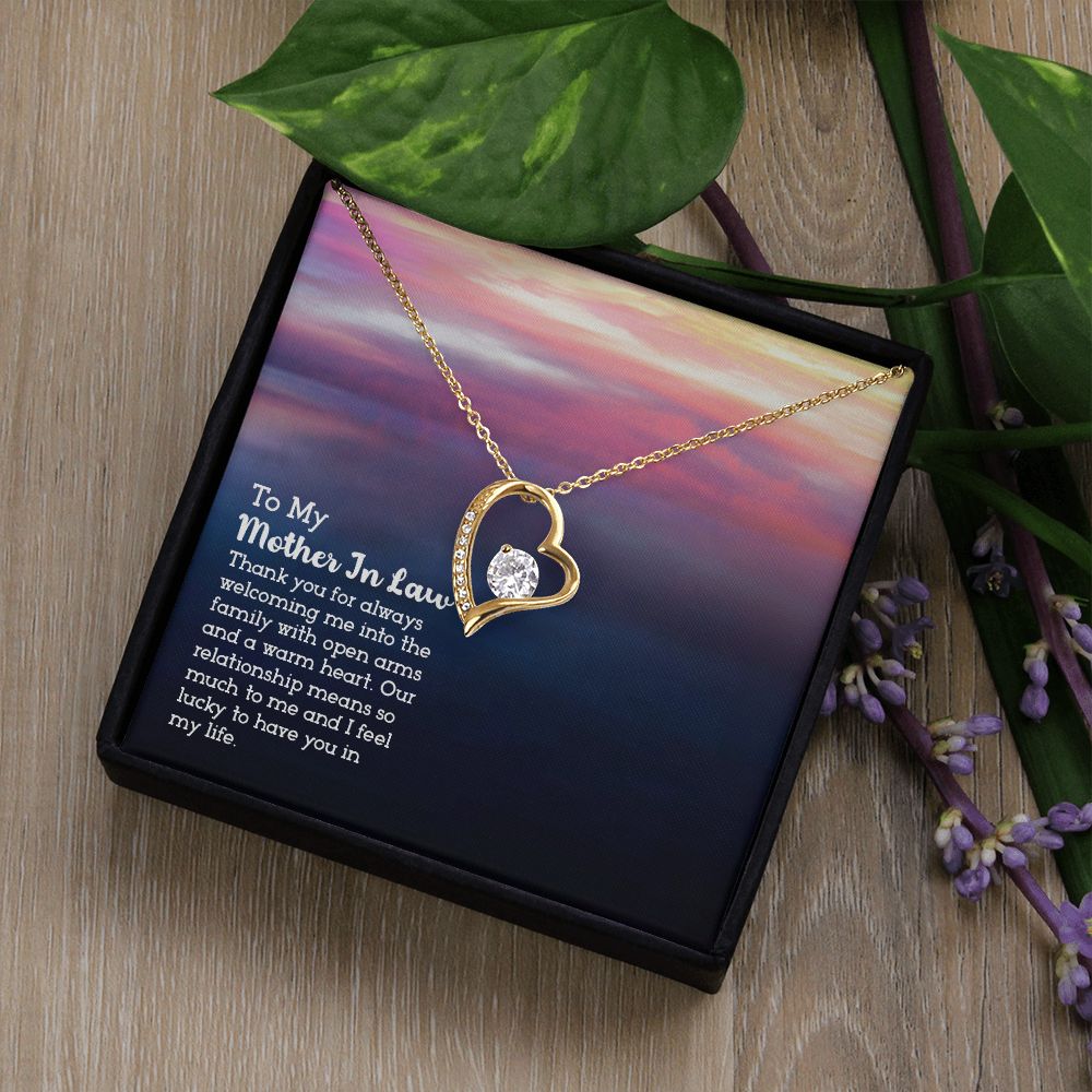 Mother in Law Necklace, Jewelry for Women, Future Mother in Law Gifts from Daughter in Law, Mother of Bride Gifts For Mother in Law, Birthday Gifts For Mother In Law From Daughter In Law13 Forever Love Necklace