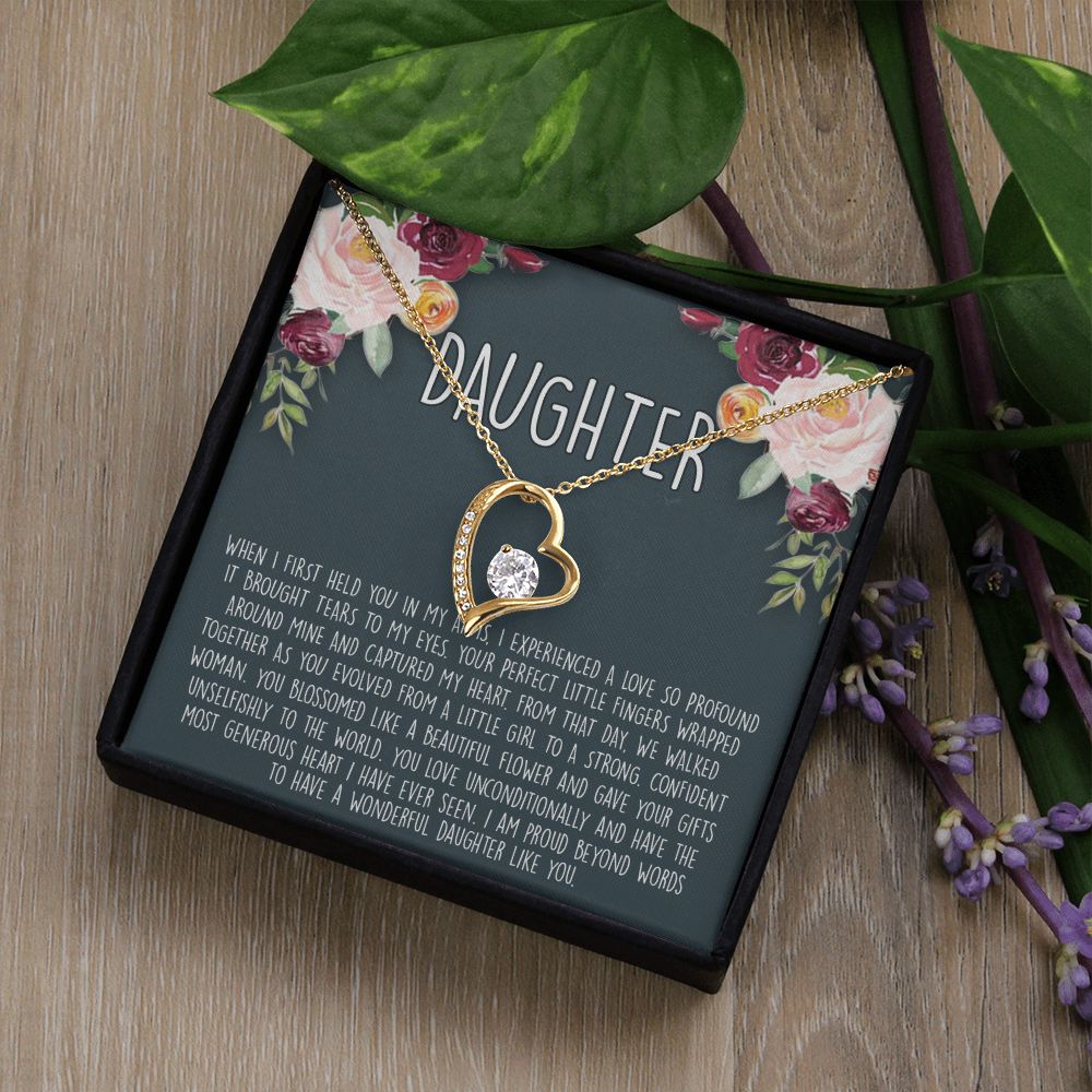 Daughter Necklace Gift for Daughter, Daughter Jewelry, Mother Daughter Forever Love Necklace