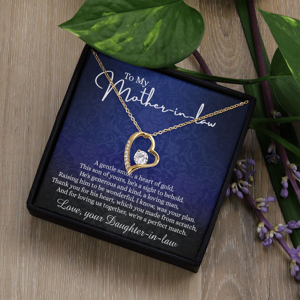 To My Mother in Law Necklace, Mother in Law Gift, Necklace for Mother in Law Jewelry Gift to My Mother-in-law on Wedding Day Mother's day gift for Mother in Law Birthday gift Forever Love Necklace