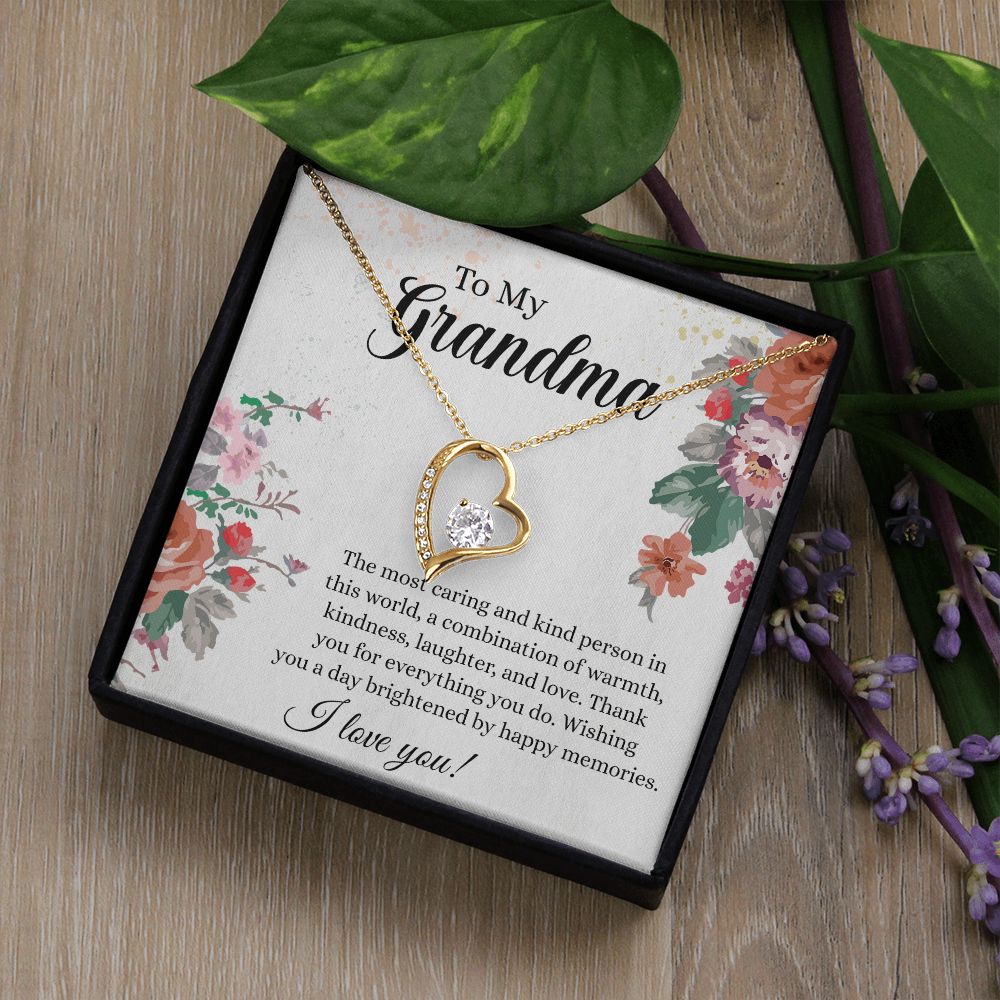 To My Grandma Necklace, Gift for Grandmother Necklace, Mothers Day Gift For Grandma Nana, Grandma Jewelry From Grandchildren GrandKids , Jewelry Box Gift For Grandma Grandmother3 Forever Love Necklace