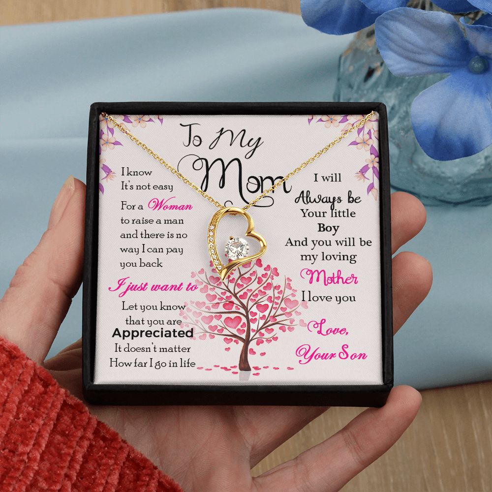 To My Mom Necklace Pendant Gift From Son I Know It's Not Easy For A Woman Necklace For To Mom Happy Mothers Day Mother In Law Gift On Birthday Anniversary Gift 30821 Forever Love Necklace