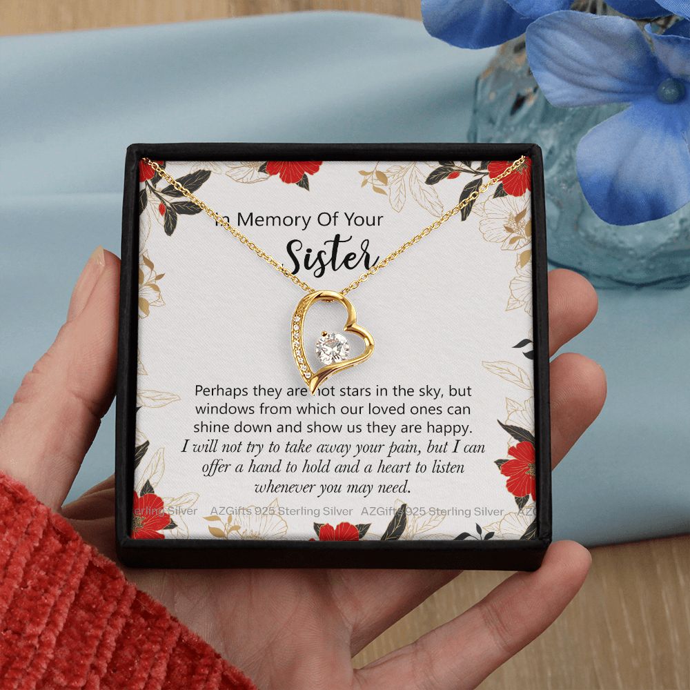 In Memory Of Your Sister Gift, Sympathy Loss Of Sister, Memorial Gift For Loss Of Sister , Sympathy Gift Loss Of A Sister, Loss Of A Sister Forever Love Necklace