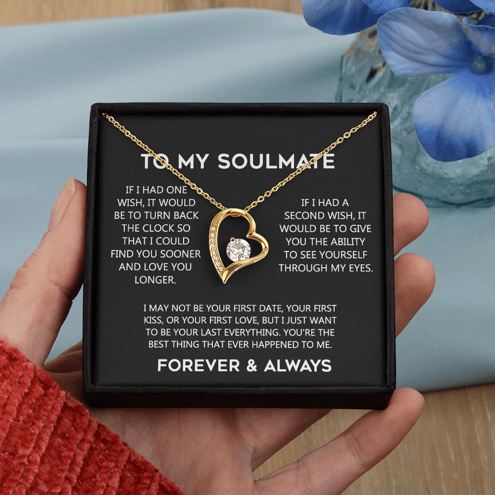 To My Soulmate Eternal Hope Necklace  Wife Soulmate Valentines Day Gift for Her 175144059615 Forever Love Necklace