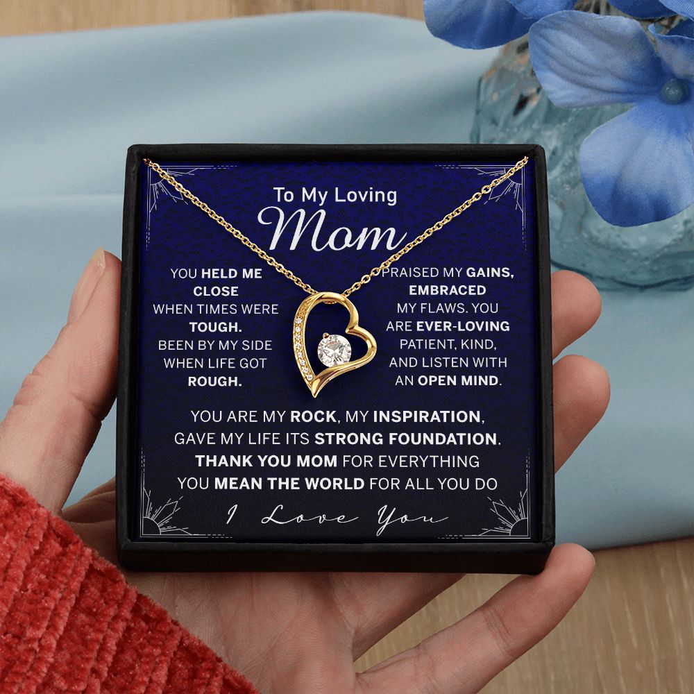 To My Mom Necklace, Gift For Mom, Mother's Day Gift from Daughter, Mom Jewelry Gift for Mothers Day, Birthday Gift for Mother, Moms Gift from Daughter Son, Necklace for Mom Mother Forever Love Necklace