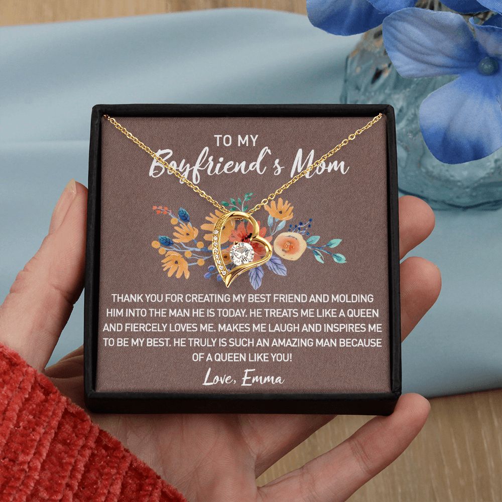 Gift for Boyfriend's Mom, Boyfriend Mom Gift, To My Boyfriends Mom's Gift, Mother's Day Gift for Boyfriends Mom, Boyfriend Mom Forever Love Necklace