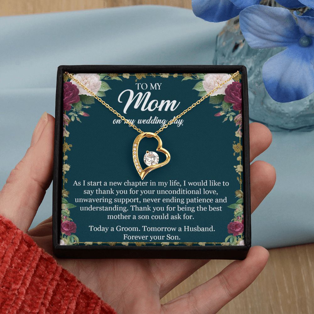 To My Mom Necklace, Gift For Mom, Mother's Day Gift from Daughter, Mom Jewelry Gift for Mothers Day, Birthday Gift for Mother, Moms Gift from Daughter Son, Necklace for Mom Mother 3 Forever Love Necklace