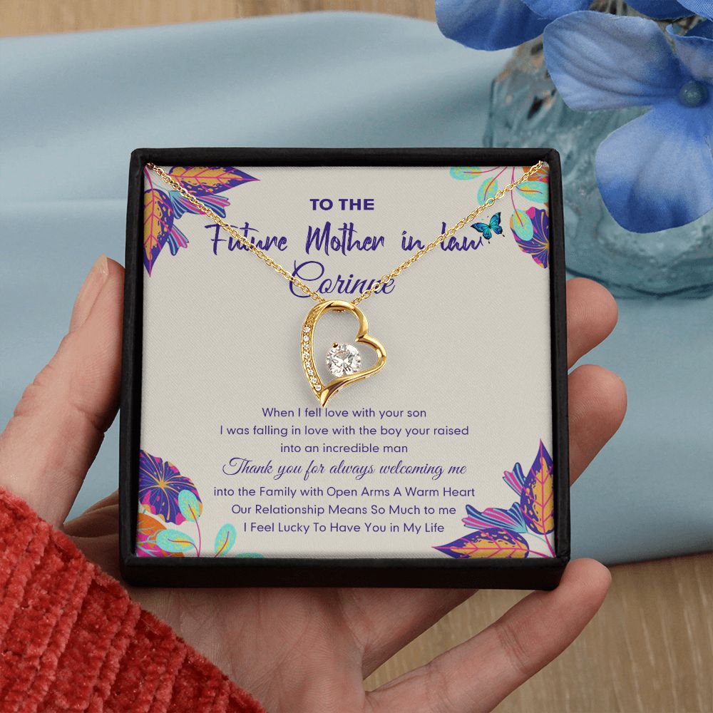 Mother in Law Necklace, Jewelry for Women, Future Mother in Law Gifts from Daughter in Law, Mother of Bride Gifts For Mother in Law, Birthday Gifts For Mother In Law From Daughter In Law16 Forever Love Necklace