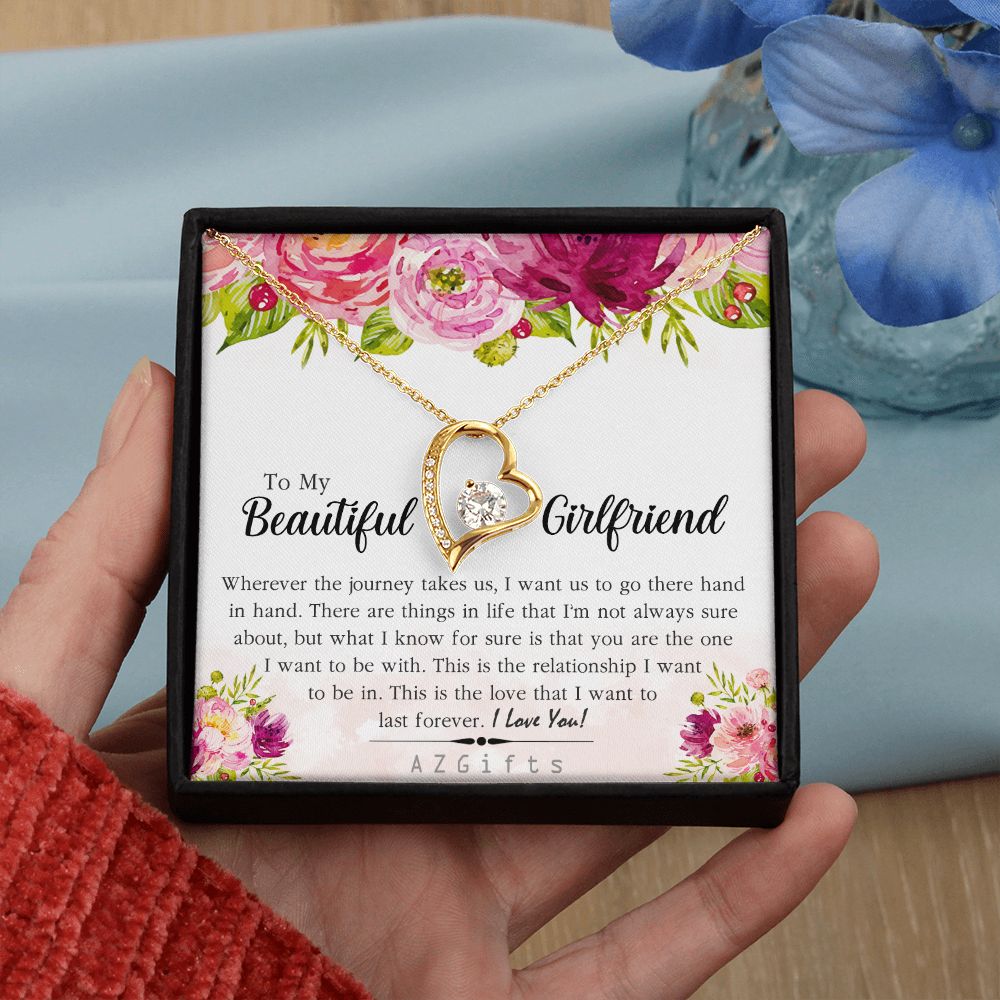 To My Girlfriend Necklace from Boyfriend To My Future Wife Necklace Jewelry For Girlfriend Gift For Girlfriend Gift for Her Romantic Birthday Valentines Day Gift For Girlfriend Gifts Necklaces 5 Forever Love Necklace