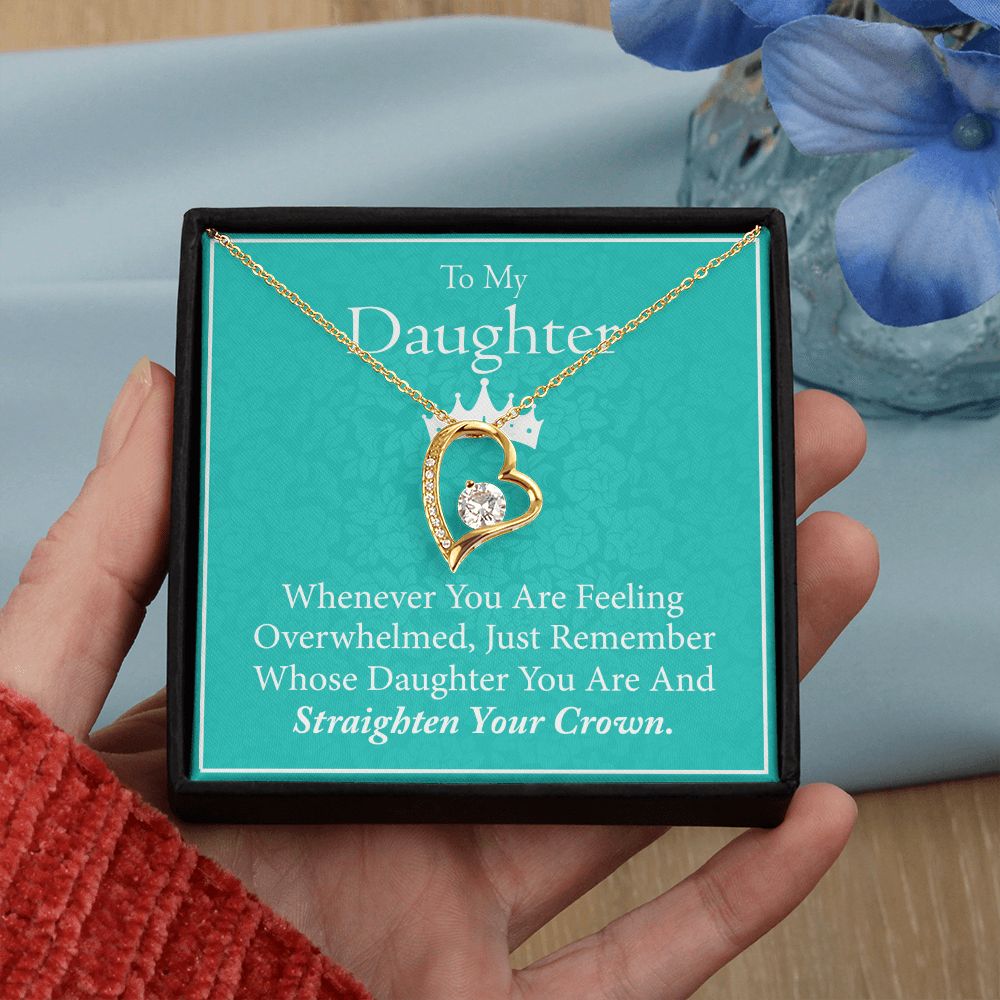 Jewelry Pendant Present for Daughter, To My Daughter Gift Necklace from Mom, Mother Daughter Gift Ideas, Birthday Christmas Gift Graduation Gifts for Daughters, Mother and Daughter Necklace 15 Forever Love Necklace