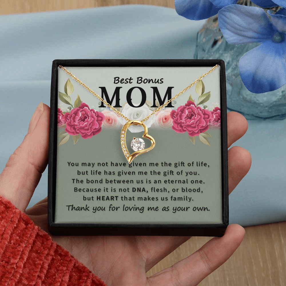 Mother Daughter Necklace as Daughter Gift from Mom, Mom Necklace as Christmas Gift for Mom from Son, Birthday Gift for Mother in Law Necklace, Bonus Mom Gifts for Step Mom Necklace2 Forever Love Necklace