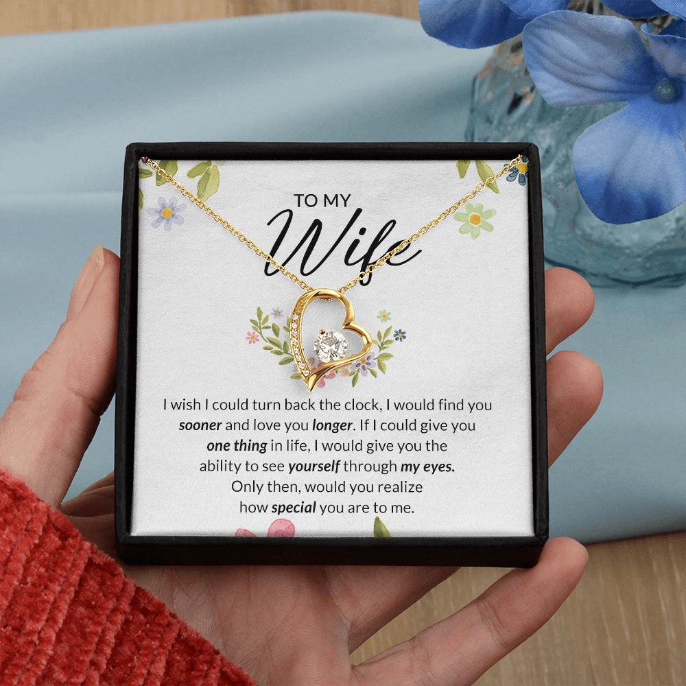 Birthday Gifts For Wife, Necklace Gifts For Wife From Husband, To My Wife Jewelry For Women , To My Wife Necklace  from Husband Wedding Anniversary Present For Wife, Beautiful Wife Jewelry Christmas17 Forever Love Necklace