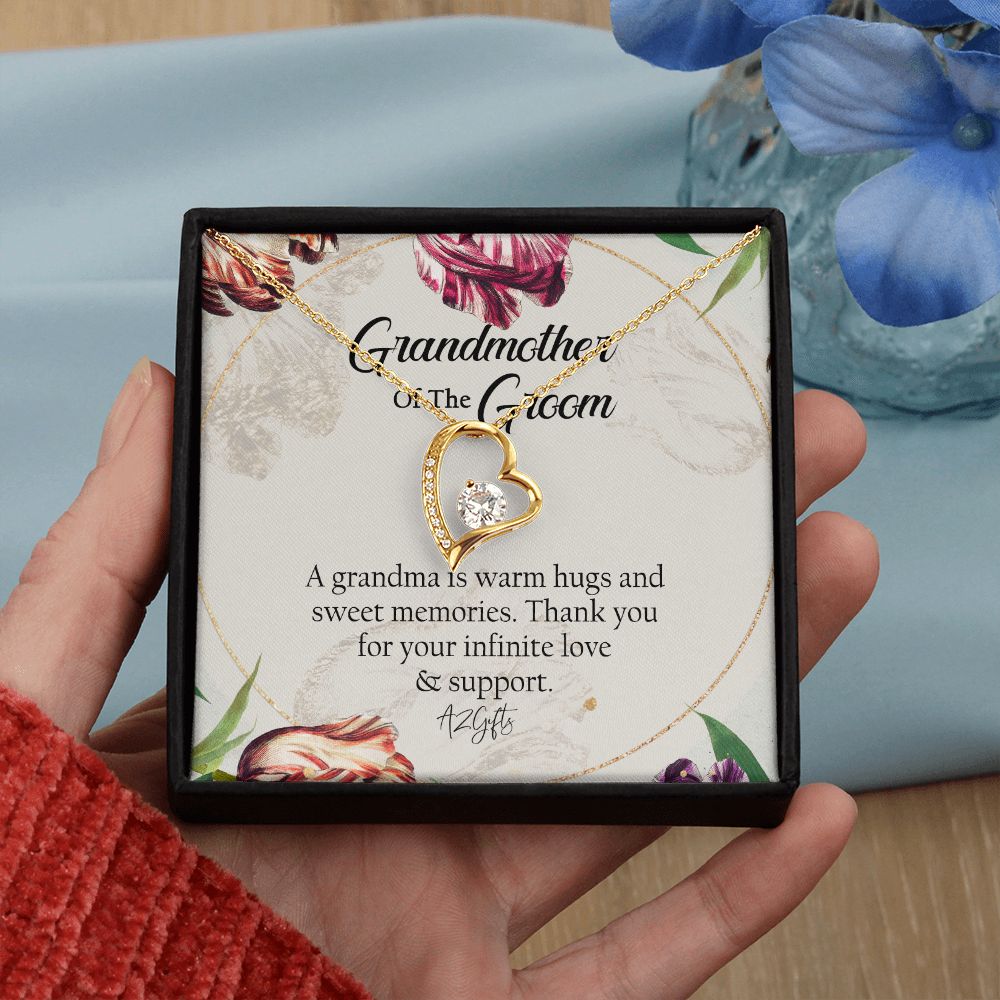 To My Grandmother Necklace, Gift for Grandmother Necklace, Mothers Day Gift For Grandma Nana, Grandma Jewelry From Grandchildren GrandKids , Jewelry Box Gift For Grandma Grandmother1 Forever Love Necklace