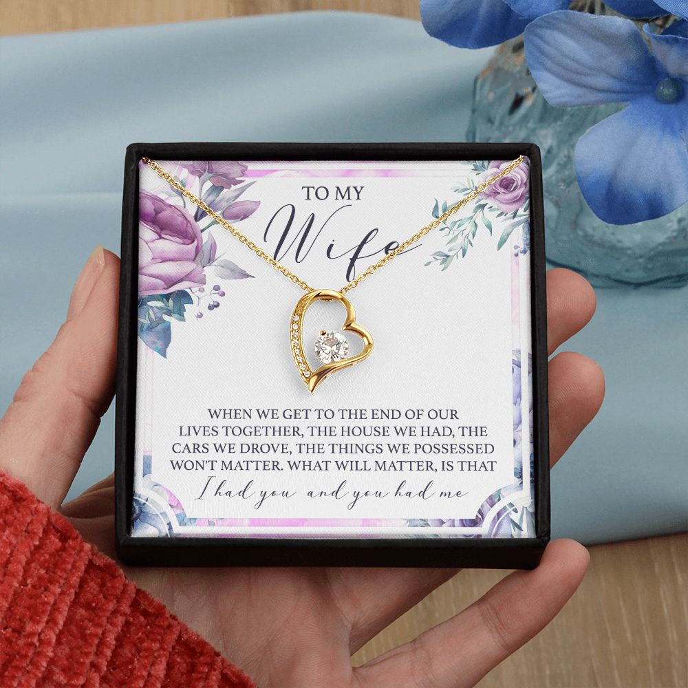 Birthday Gifts For Wife, Necklace Gifts For Wife From Husband, To My Wife Jewelry For Women , To My Wife Necklace  from Husband Wedding Anniversary Present For Wife, Beautiful Wife Jewelry Christmas 5 Forever Love Necklace