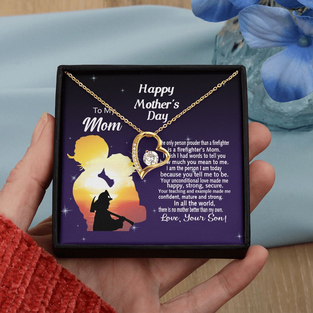 Mom Necklace Gifts for Mom from Daughter to Mom Gifts for Mothers Day from Daughter, To My Mom Necklace from Daughter to Mom Birthday Gifts Necklace with Message Card and Gift Box14 Forever Love Necklace