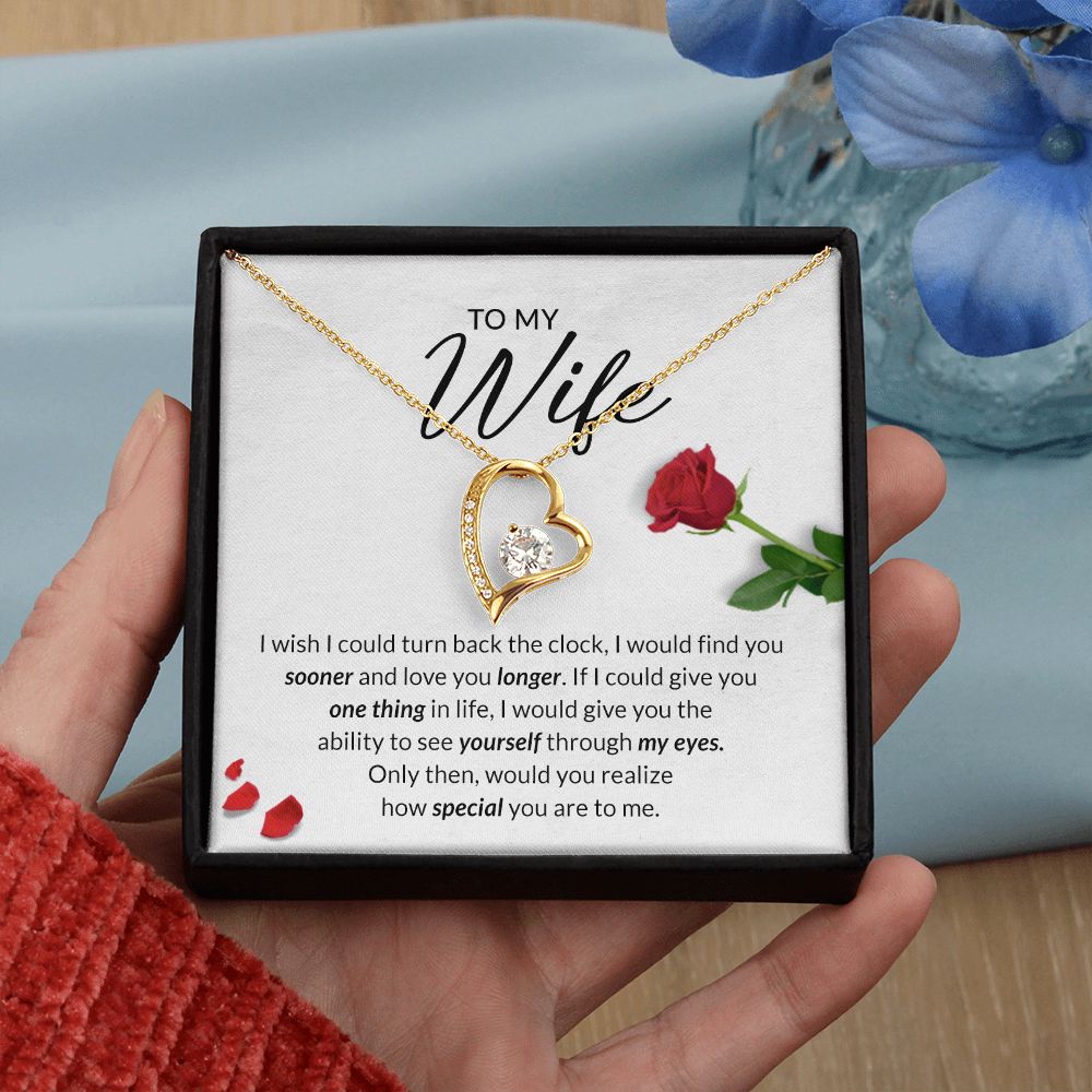 Birthday Gifts For Wife, Necklace Gifts For Wife From Husband, To My Wife Jewelry For Women , To My Wife Necklace  from Husband Wedding Anniversary Present For Wife, Beautiful Wife Jewelry Christmas22 Forever Love Necklace