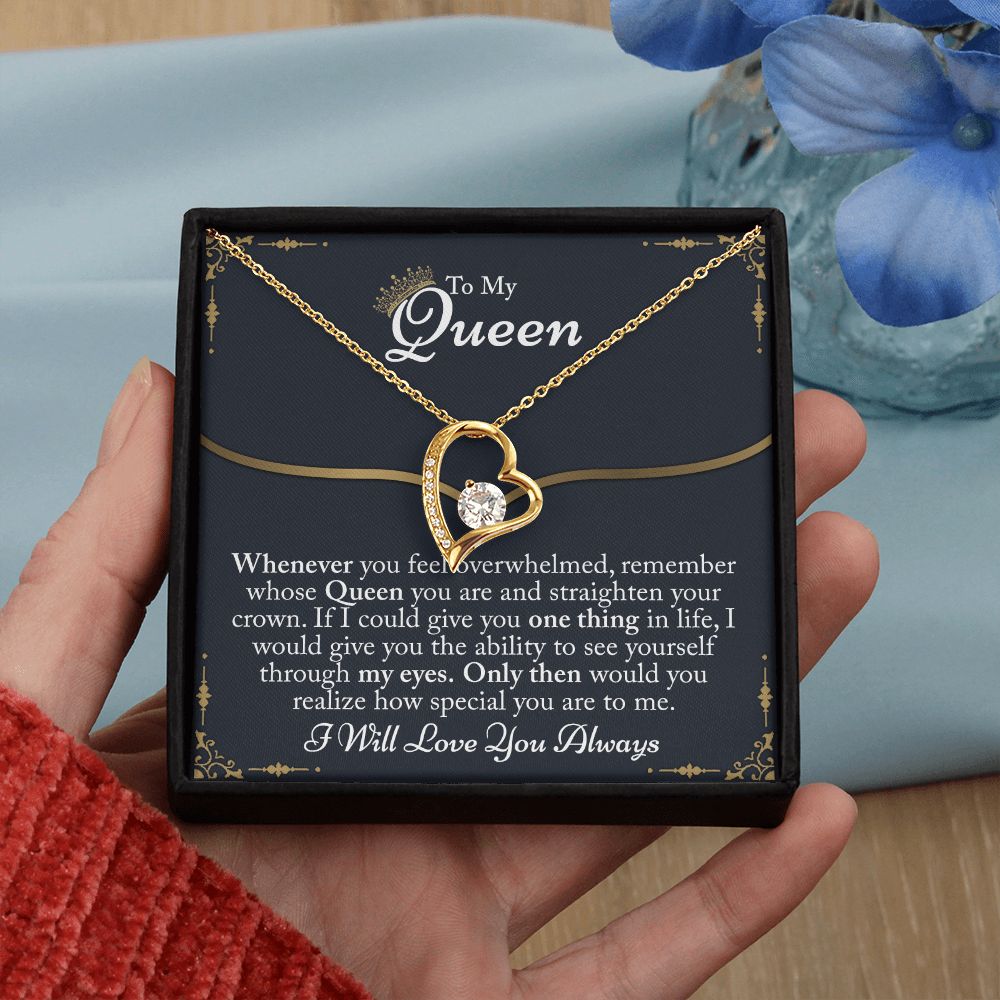 To My Queen Gift For Her Jewelry Gift Her Gift for Her Christmas Necklace Forever Love Necklace
