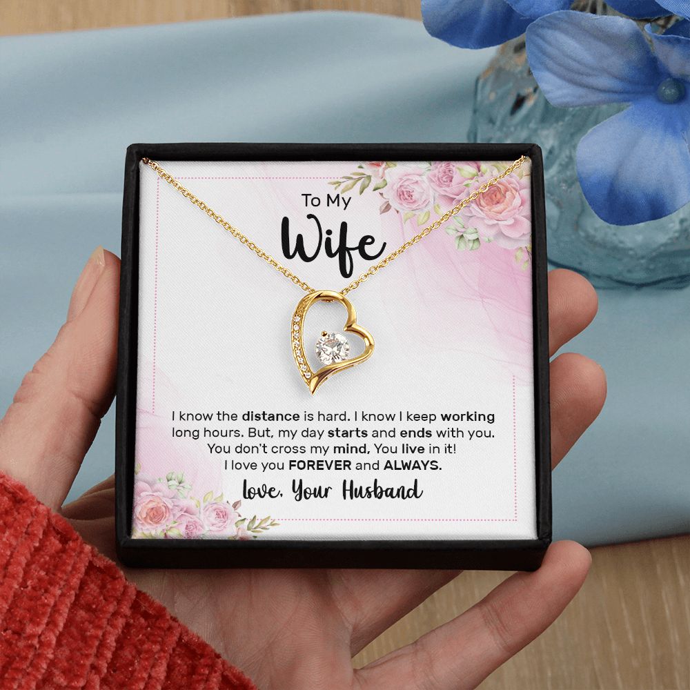 Birthday Gifts For Wife, Necklace Gifts For Wife From Husband, To My Wife Jewelry For Women , To My Wife Necklace  from Husband Wedding Anniversary Present For Wife, Beautiful Wife Jewelry Christmas29 Forever Love Necklace