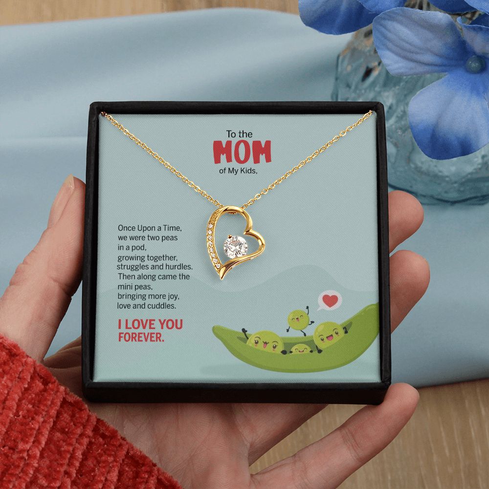 To My Mom Peas Pod Necklace From Kids, Gift For Mom On Mother's Day Jewelry Mom Forever Love Necklace
