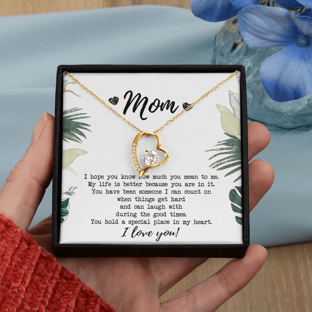 Mothers Day Gift, Gift for Mom, Birthday, Heart Necklace, Mother Daughter Necklace, Gifts for Mom from Daughter, from Son to Mom Forever Love Necklace