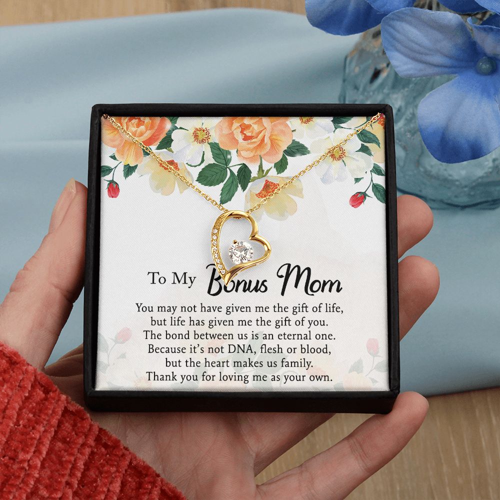 Mother Daughter Necklace as Daughter Gift from Mom, Mom Necklace as Christmas Gift for Mom from Son, Birthday Gift for Mother in Law Necklace, Bonus Mom Gifts for Step Mom Necklace5 Forever Love Necklace