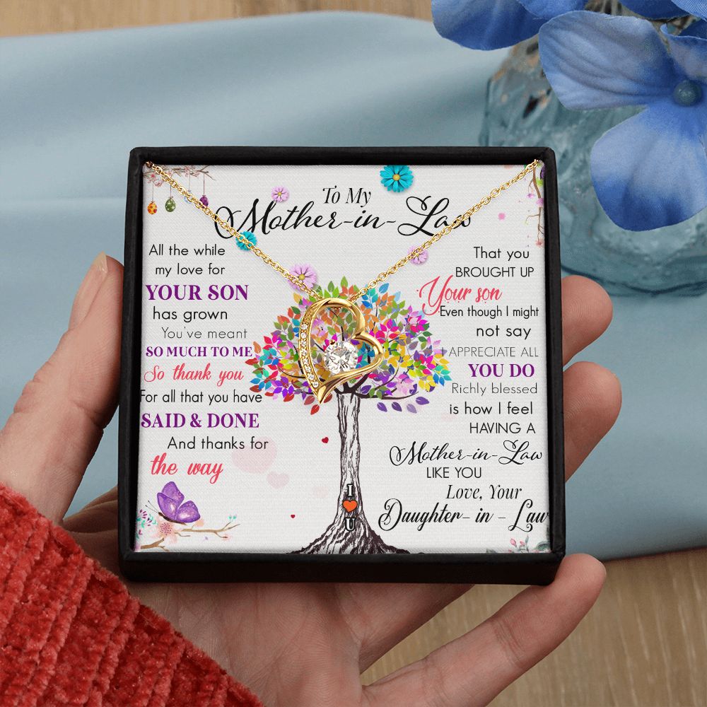 To My Mom Tree Necklace Pendant Gift From Daughter In Law Necklace Said And Done Gift For To Mom Happy Mother's Day Mother In Law Gift On Birthday Anniversary Gift 30821 Forever Love Necklace