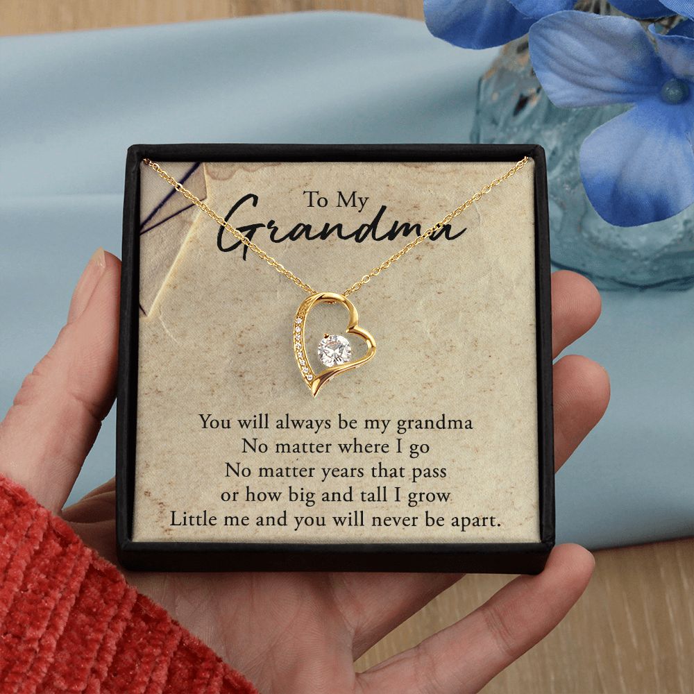 To My Grandma Necklace, Gift for Grandmother Necklace, Mothers Day Gift For Grandma Nana, Grandma Jewelry From Grandchildren GrandKids , Jewelry Box Gift For Grandma Grandmother5 Forever Love Necklace