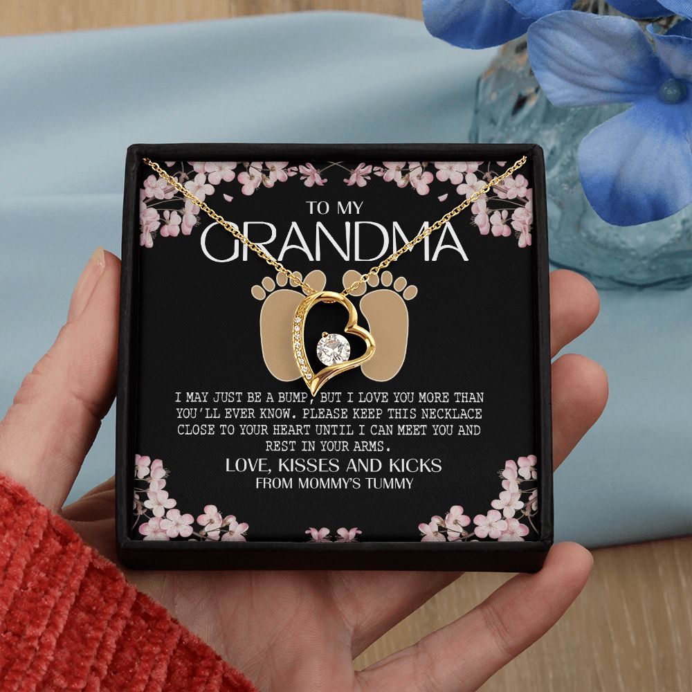 To My Grandma Necklace, Gift for Grandmother Necklace, Mothers Day Gift For Grandma Nana, Grandma Jewelry From Grandchildren GrandKids , Jewelry Box Gift For Grandma Grandmother16 Forever Love Necklace