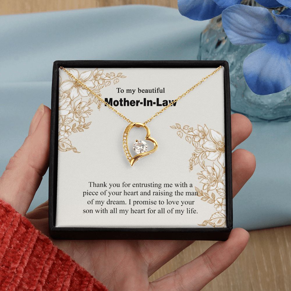 Mother in Law Necklace, Jewelry for Women, Future Mother in Law Gifts from Daughter in Law, Mother of Bride Gifts For Mother in Law, Birthday Gifts For Mother In Law From Daughter In Law14 Forever Love Necklace