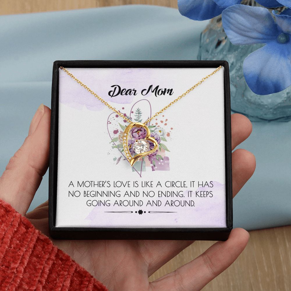 To My Mom Necklace Pendant Gift From Daughter Or Son Happy Mother's Day Gift For Mom Birthday, Anniversary Forever Love Necklace