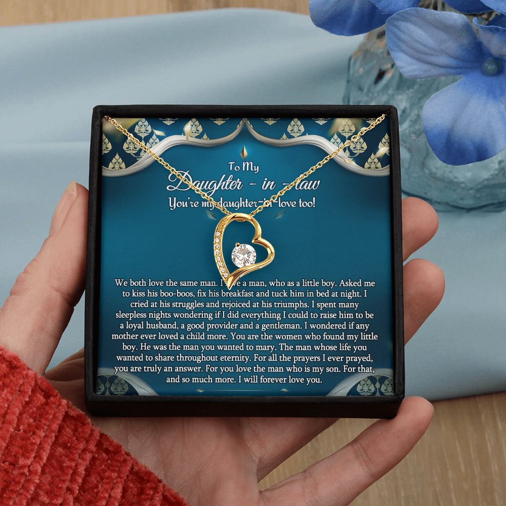 Daughter In Law Gifts Ideas, Daughter In Law Necklace, Gifts For Future Daughter In Law, Daughter In Law Birthday Gifts, Daughter-in-law Gifts From Mother In Law, Birthday Gifts For Daughter2 Forever Love Necklace
