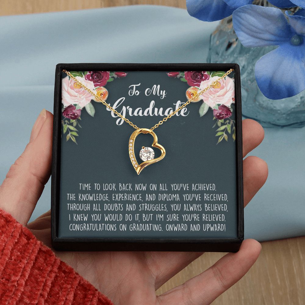 Graduation Gift Necklace for Girls Jewelry, College, High School, Elementary School, Senior Graduation Congrats Graduation Pendants Gift For Daughter, Granddaughter, Niece, Sister Forever Love Necklace