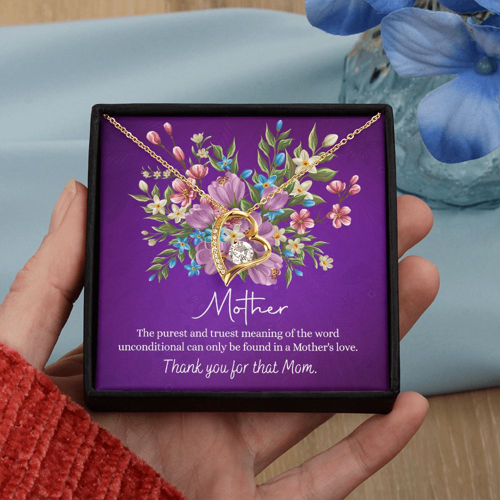 Happy Mother's Day Gift for Mom from Daughter Message Card Necklace Gift Idea Mother Jewelry Mom Necklace from Daughter To My Mom Love Knot Necklace Pendant Forever Love Necklace