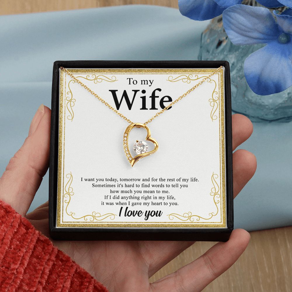 To My Wife Alluring Love Necklace Gift for Wife Valentines Day Gift for Her Forever Love Necklace