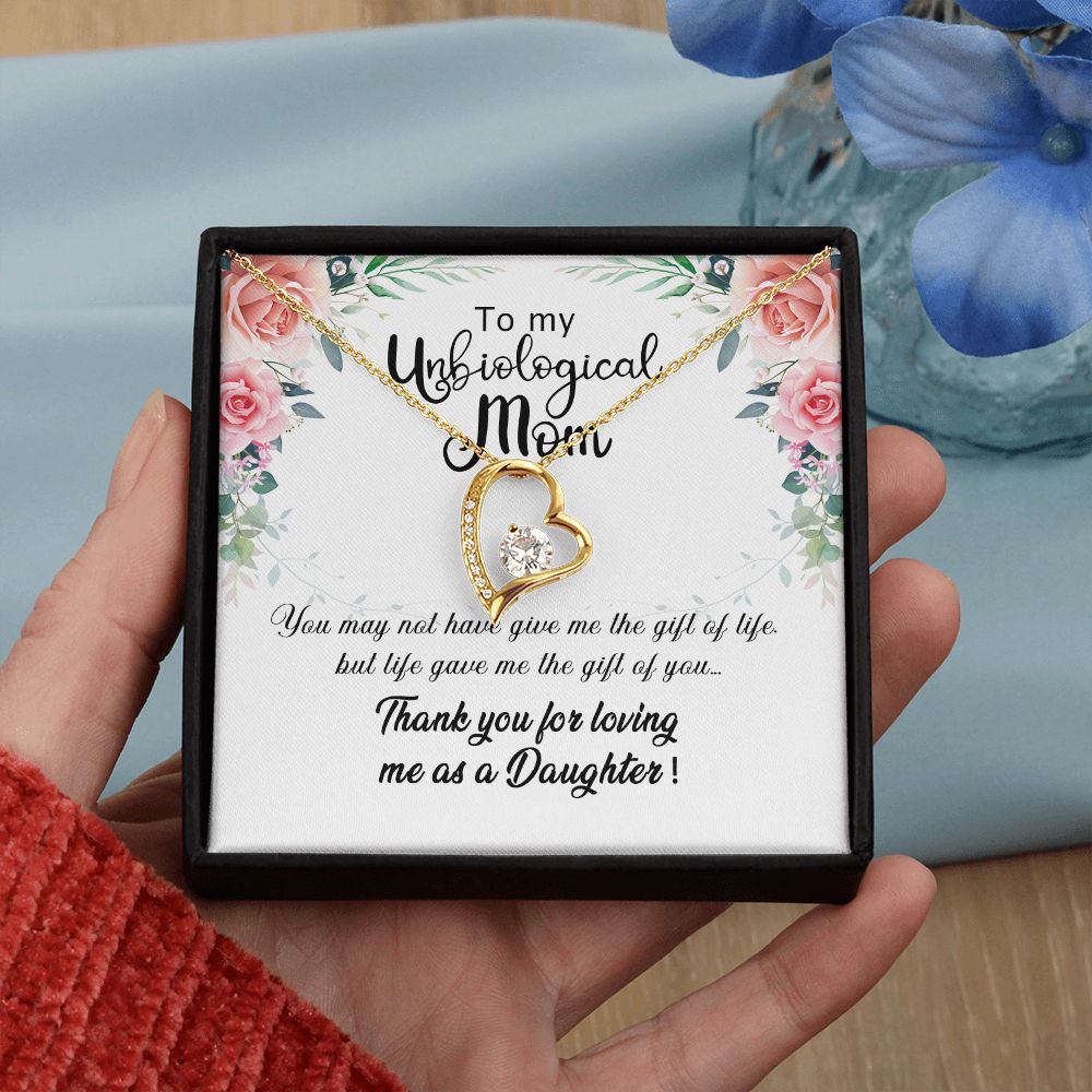 Unibological Necklace, Jewelry for Women, Future Mother in Law Gifts from Daughter in Law, Mother of Bride Gifts For Mother in Law, Birthday Gifts For Mother In Law From Daughter In Law Forever Love Necklace