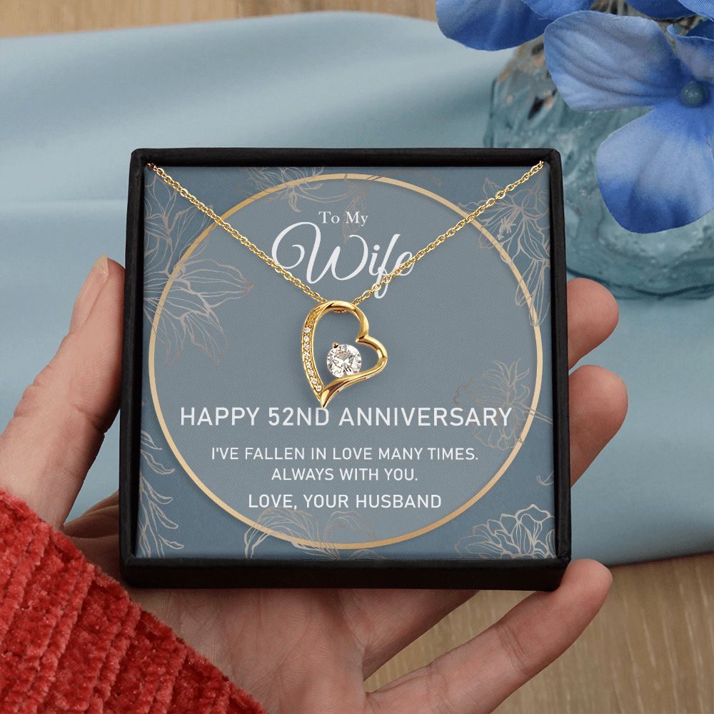 To My Wife Necklace from Husband, Personalized Necklace for Women, Luxury Necklace for Wife from Man Men, Wedding Anniversary Present For Wife, Beautiful Wife Jewelry Christmas Birthday Gifts For Wife5 Forever Love Necklace